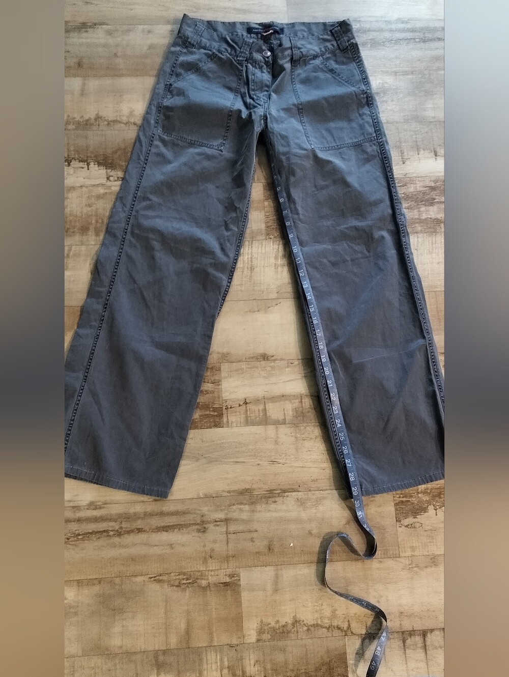 Relaxed Wide-Leg Women's Pants in Slate Gray